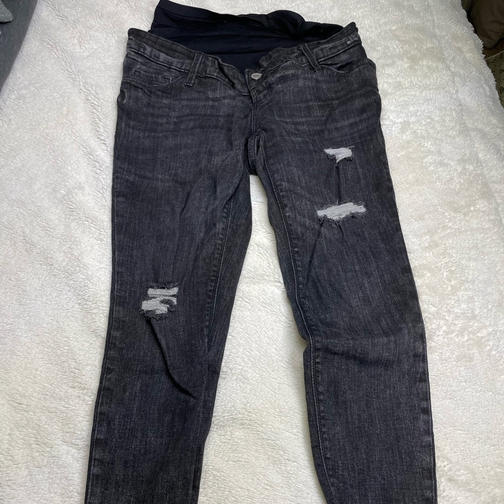 old navy maternity ripped jeans